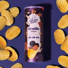 GOLDEN DUCK Black Truffle Wagyu Flavour Potato Chips 125g