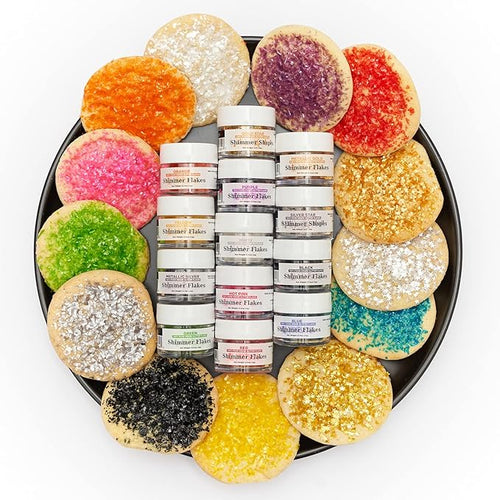 BAKELL Edible Glitter Shapes | Vegan Silver Star Edible Shimmer Shapes | KOSHER Certified | Halal Certified | 100% Edible & Food Grade | Cakes, Cupcakes, Decoration (Silver Star, 20g)
