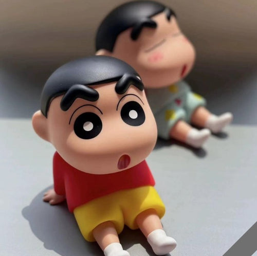 Anime Crayon Shin-Chan Phone Holder Kawaii Desktop Ornaments Cartoon Figure Figurines Cute Boochan Ipad Holder Kids Toy Gifts