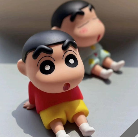 Anime Crayon Shin-Chan Phone Holder Kawaii Desktop Ornaments Cartoon Figure Figurines Cute Boochan Ipad Holder Kids Toy Gifts