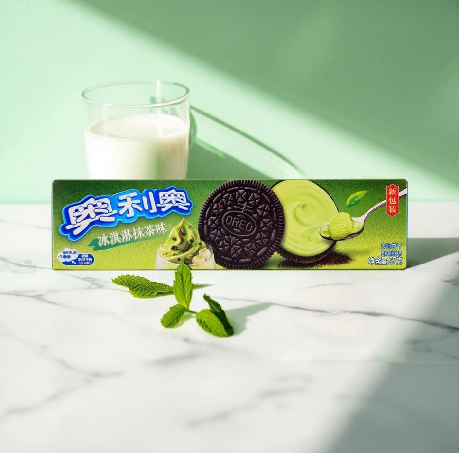 Sandwich Cookies Ice Cream Matcha Flavored,3.42 oz