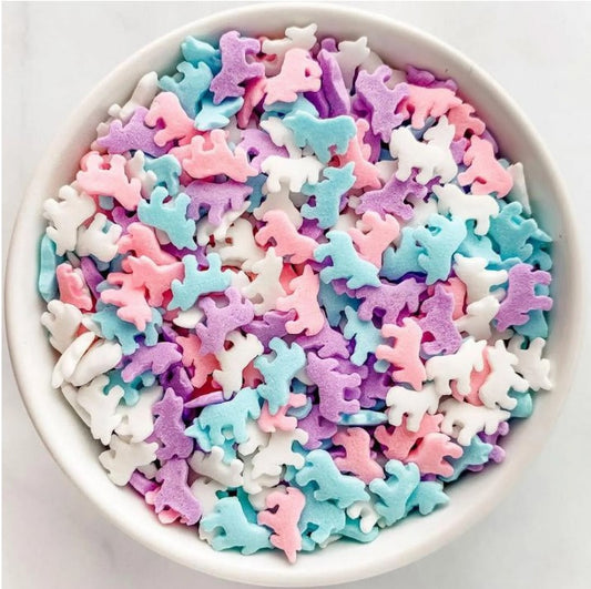 Baby Unicorn Colored Thin Candy Confetti Sprinkles, Cake, Cookies, Donuts, Cakepop Toppings, 1/2 Cup