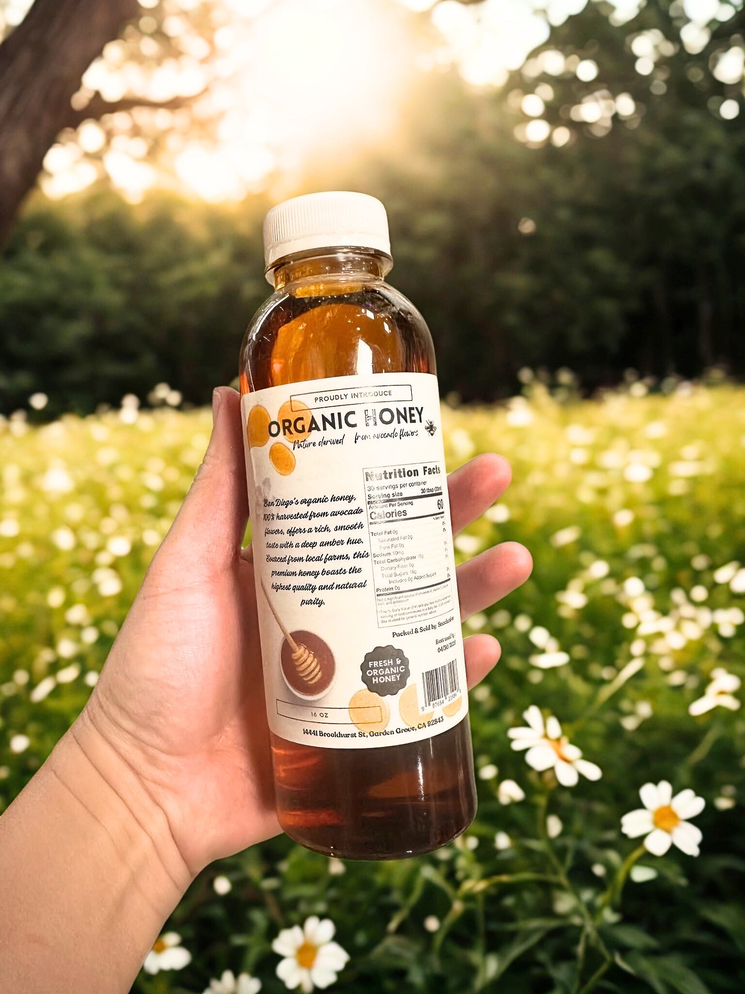 Organic Honey From San Diego Farms 16 oz