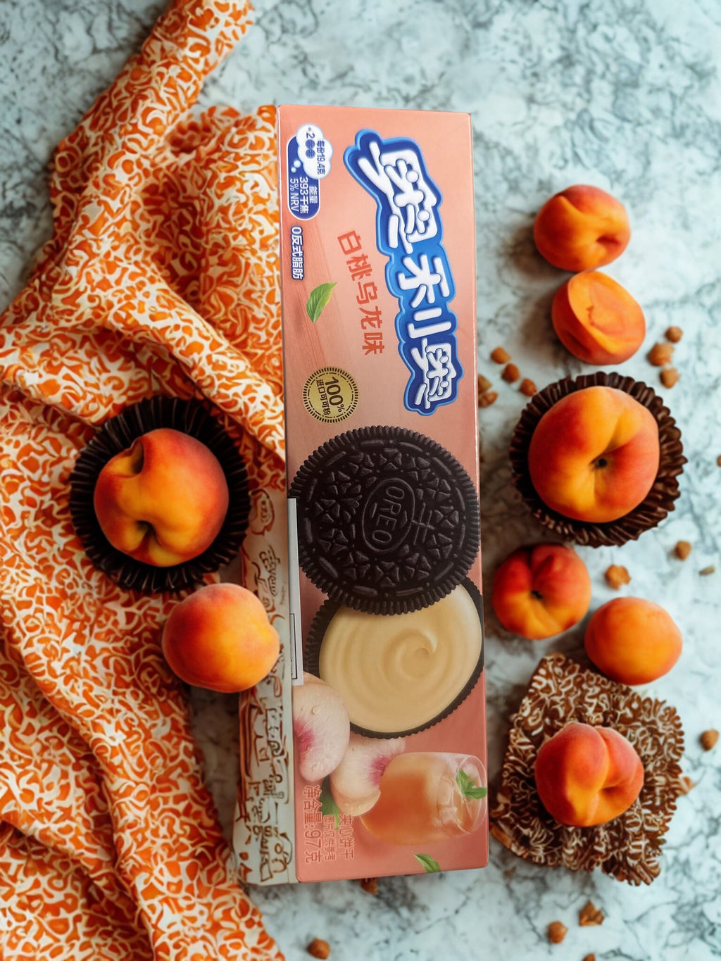 Oreo Biscuit Peach Oolong