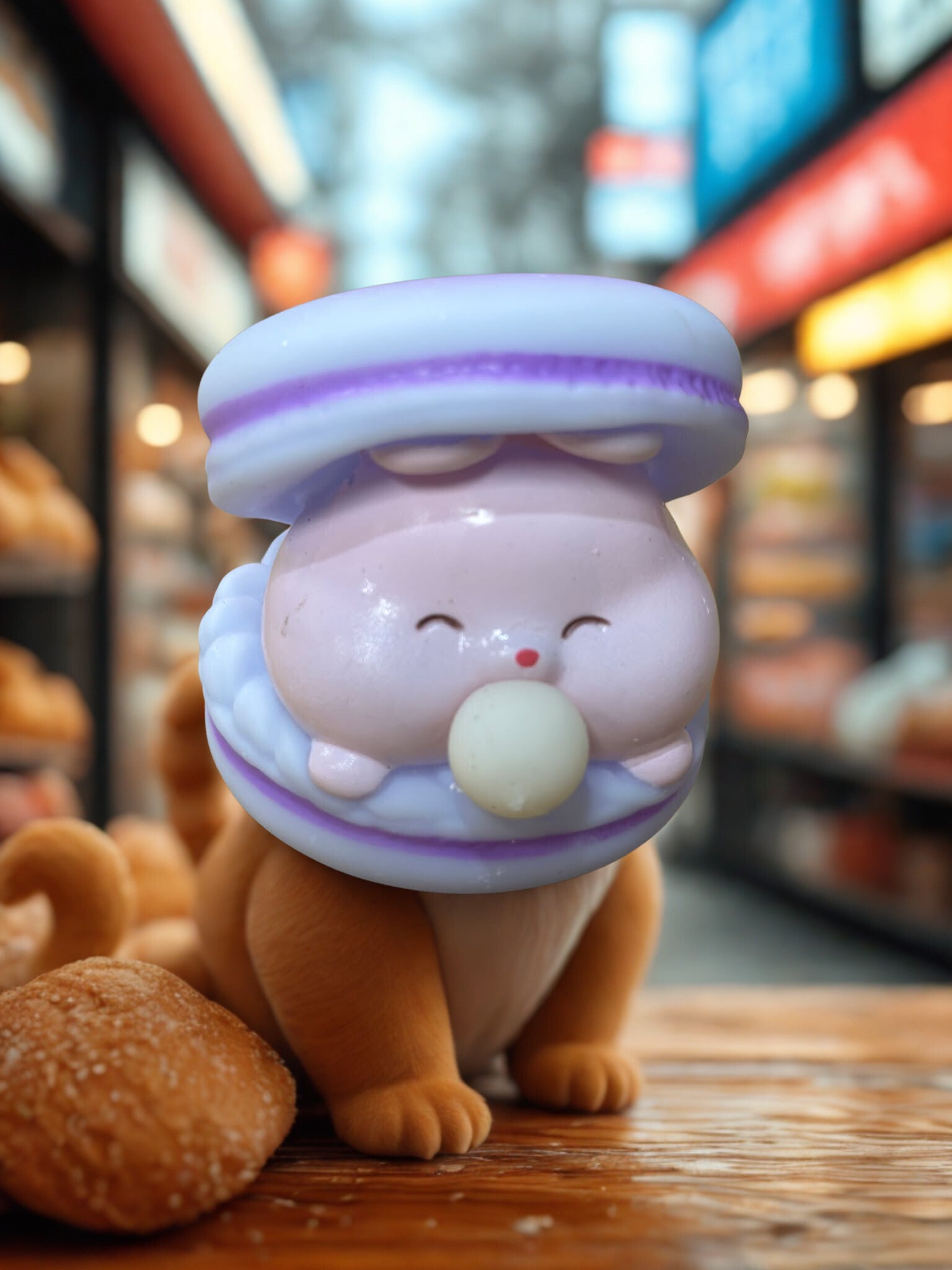 Cute Animal Spitting Bubbles Squish Squeeze Toy burger