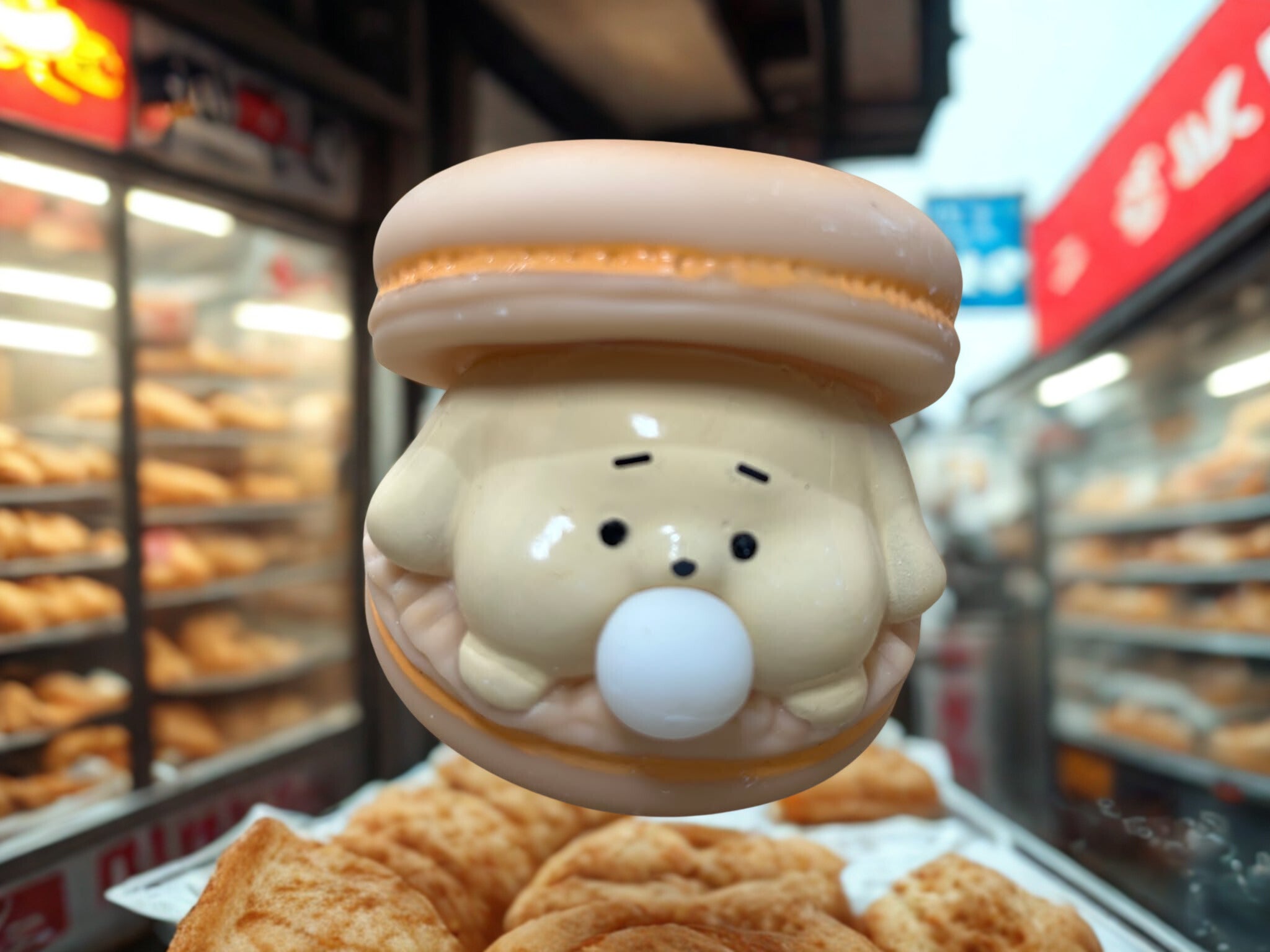 Cute Animal Spitting Bubbles Squish Squeeze Toy burger