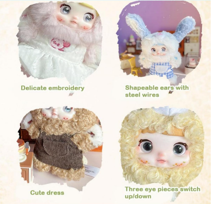 Nommi V5 Puppy Diary Series Plush Blind Box 1PC (1 of 9 Possible Styles) Cute Figures Collectible Toys Birthday Gifts