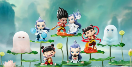 Toys NE ZHA 2 Hand in Hand Nezha Static Figurine Mini Diorama Doll Toys