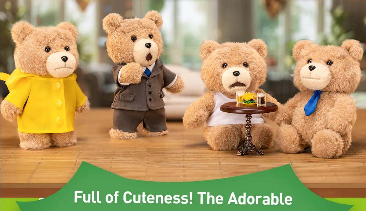 POP MART Gong Ted 2 Series Confirmed Keychain Plush Figure Toys Dolls Decor