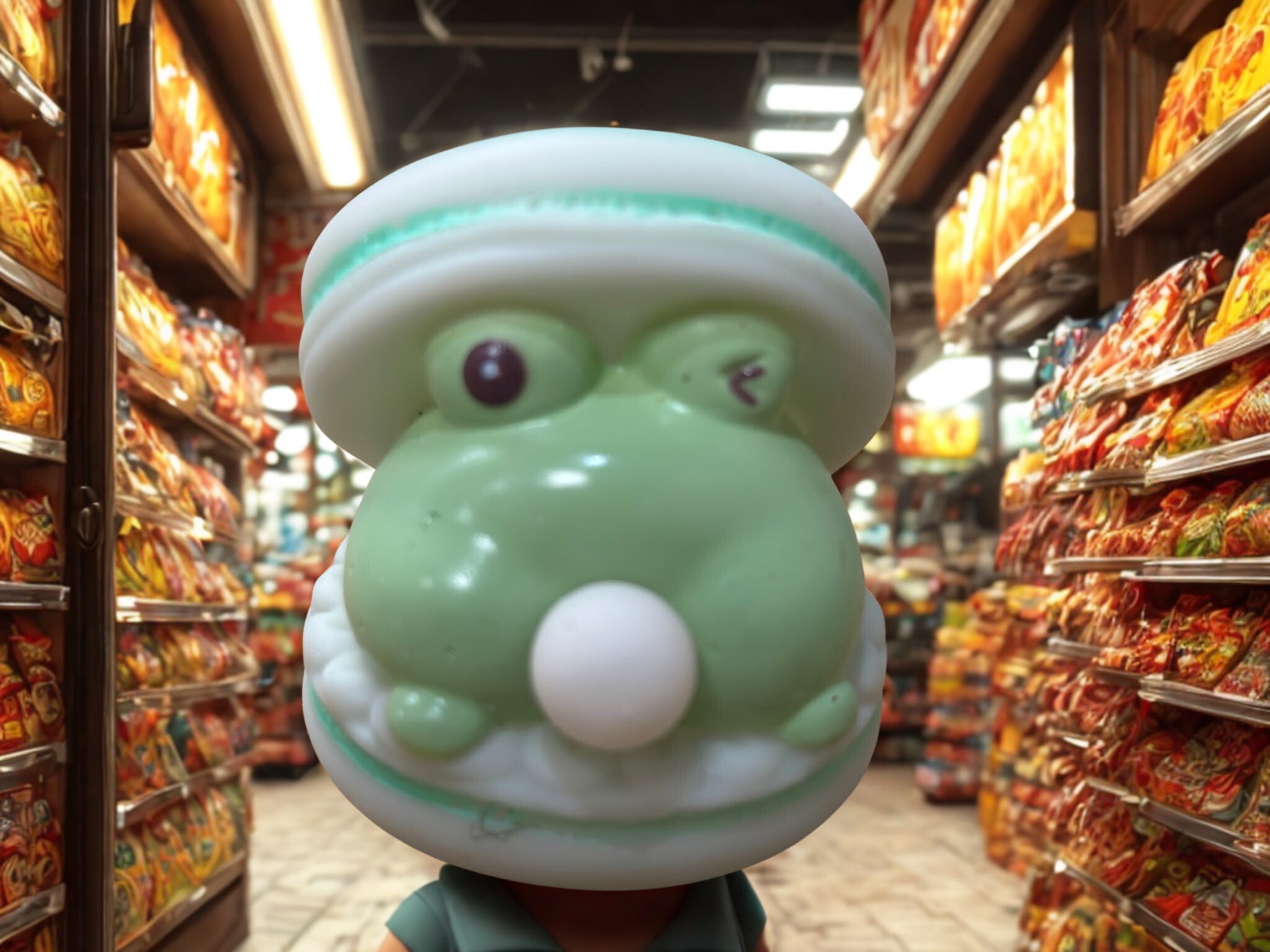 Cute Animal Spitting Bubbles Squish Squeeze Toy burger