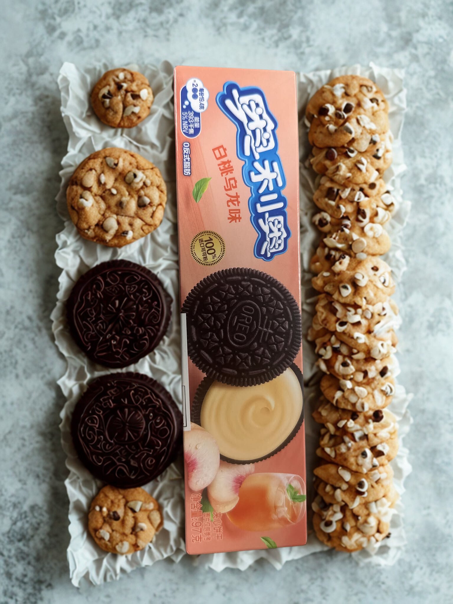 Oreo Biscuit Peach Oolong