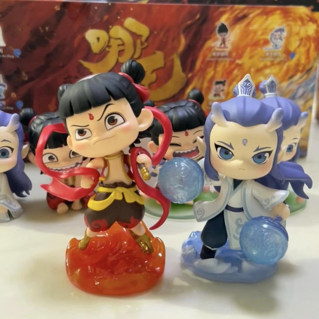 Toys NE ZHA 2 Hand in Hand Nezha Static Figurine Mini Diorama Doll Toys