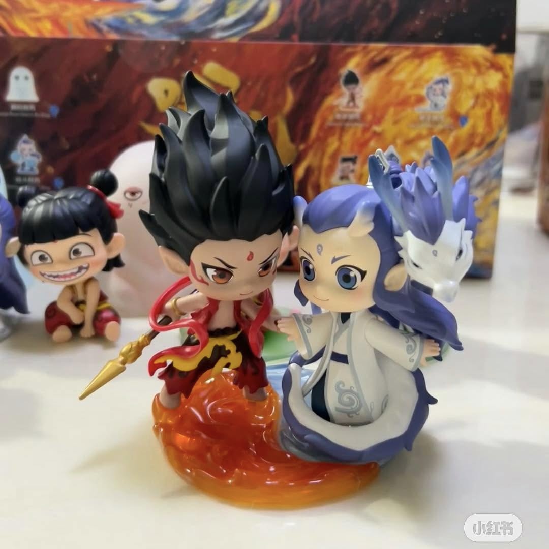 Toys NE ZHA 2 Hand in Hand Nezha Static Figurine Mini Diorama Doll Toys
