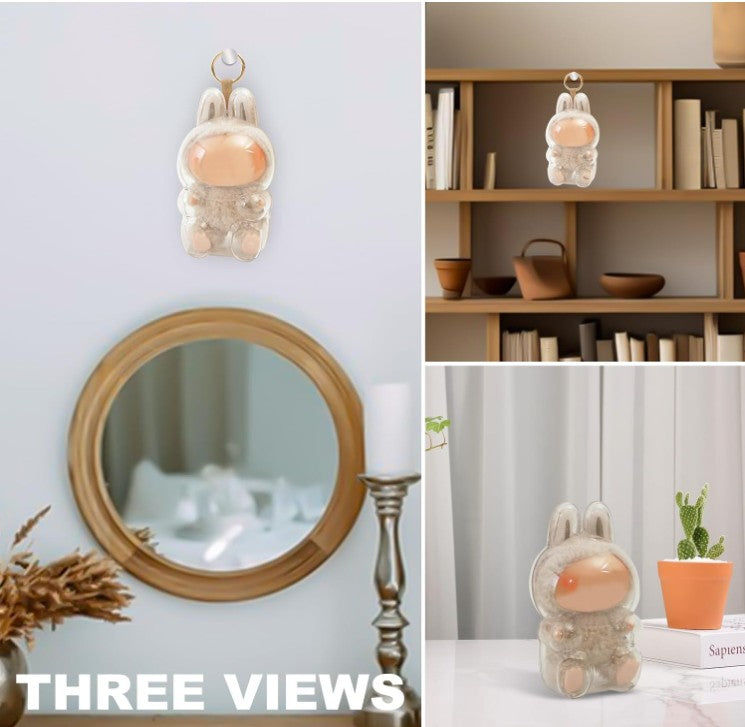 Protective Case for LABUBU, Clear Display Case with Keychain, (Doll Excluded, 1PCS Style B Sitting)