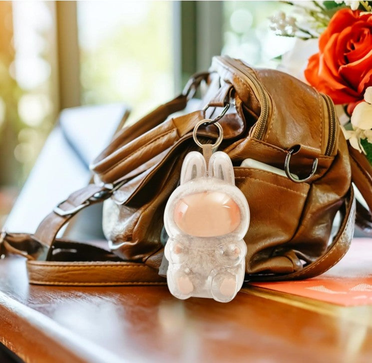 Protective Case for LABUBU, Clear Display Case with Keychain, (Doll Excluded, 1PCS Style B Sitting)